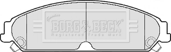 BORG & BECK stabdžių trinkelių rinkinys, diskinis stabdys BBP2156